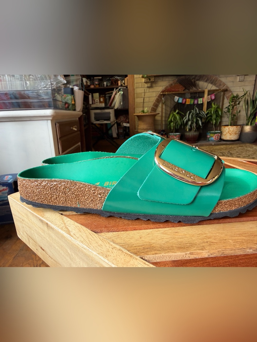 Birkenstock Madrid Big Buckle Digital Green NWT $150 - Picture 12 of 15
